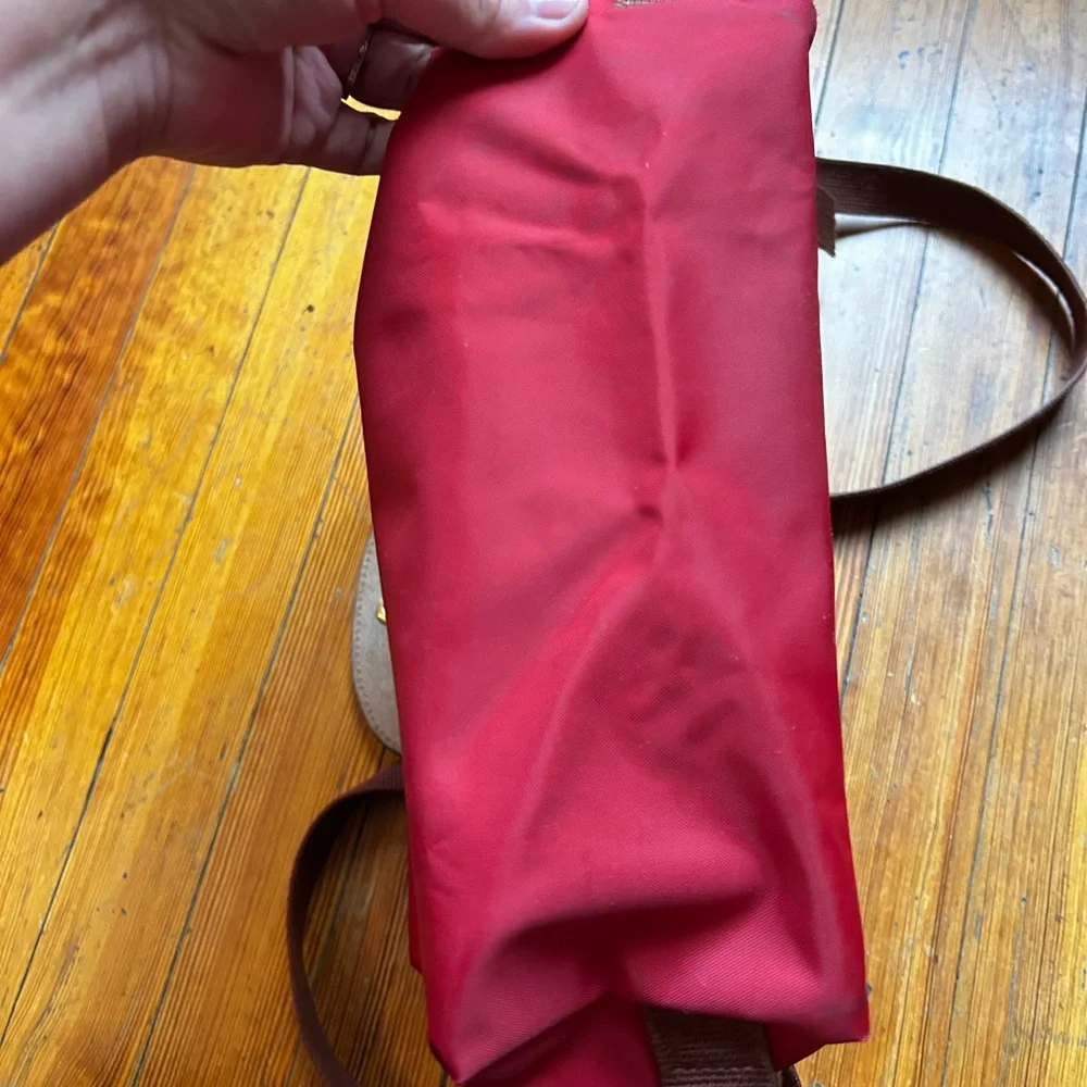 Longchamp Red and Brown Backpack